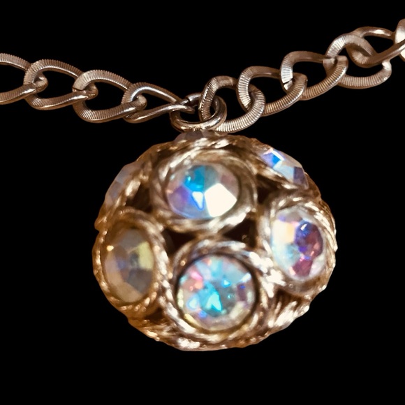 Vintage Sarah Coventry Disco Magic Dancing Rhinestone Necklace Earrings 60s